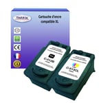 2x Cartouches Compatibles avec Canon Pixma MX320 MX330 MX340 MX350 remplace Canon PG-512, CL-513 (Noire+Couleur) - T3AZUR