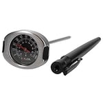 Taylor Pro Meat Thermometer Probe, Chef Kitchen Temperature Gauge with Protective Cover, Stainless Steel, 20°F to 220°F Range