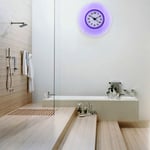 (purple) Mini Shower Clock Waterproof Wall Clock Suction Cup Bathroom