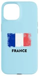 Coque pour iPhone 15 Drapeau France Bleu Blanc Rouge