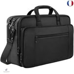 Mancro Sacoche pour Ordinateur Portable 17 Pouces, Grande Mallette d'Affaires