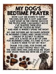 SHAWPRINT MY Dog's Bedtime Prayer Retro Style Metal TIN Sign/Plaque, Black Labrador, 4" x 3" Fridge Magnet