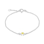 Amazon Essentials Bracelet réglable en argent sterling avec pierre de naissance de novembre en zircon cubique jaune, 16 à 18 cm