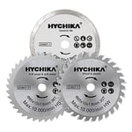 HYCHIKA Lame Scie Circulaire, 3pcs Lames de Scie Circulaire 85x10, Diamètre: 85 mm, Mandrin: 10 mm, HC/HS/Diamond 4500 tr/min