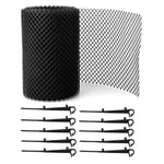 Grilles de Protection de Gouttière durable en pp, Protège Toiture et Protection contre Feuille + plus 10 Crochets de fixation+16cm de largeur+ 6m de