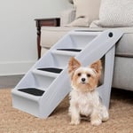 PetSafe CozyUp Escalier Pliable pour Animaux de Compagnie – Escalier Pliable pour Chiens et Chats – Idéal pour Les Petits et Grands Animaux de Compagnie – Taille L – Gris