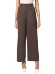 VERO MODA Vmnila MW Pantalon Ample pour Papa Noos Tissu, Chocolat, 38W x 34L Femme