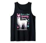 She's A Bad Funny Joke Mama Cute Llama Mother's Day Farm Tank Top