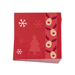 Neviti Rocking Rudolf Lot de 16 serviettes en papier, bois, multicolore, 16,5 x 16,5 x 0,1 cm