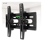 Hangable wall bracket Universal 25KG Adjustable TV Wall Mount Bracket Flat Panel TV Frame Support 15° Tilt with Level for 14-42 Inch LCD LED Monitor Quick and easy installation