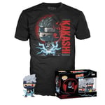 Funko Pop! & Tee: Naruto - Kakashi - Extra Large - (XL) - T-Shirt - Vêtements avec Une Figurine en Vinyle à Collectionner - Idée de Cadeau - Jouets et Top à Manches Courtes pour Les Adultes