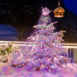 Guirlande lumineuse led Arbre de Noël Décoration de Noël Extérieur 8 modes Xmas PartyLight rgb - Einfeben