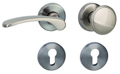 Amos alpertec-r poignée de porte en laiton pour poignées de porte inox wohnungseingangstüren pZ dIN gauche 32740653 r, de la marque haeusler-shop poignée de porte