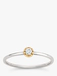 Dinny Hall Forget Me Not 9ct Yellow and White Gold Small Diamond Ring