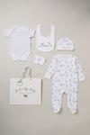 Rock A Bye Baby Childrens Unisex Deer Print 5-Piece Hanging Gift Set - White - Size Newborn