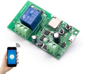 1 Canal Module Relais Interrupteur Sans Fil Module De Relais Pour Contrôle D'Accès Verrouillage/Autobloquant 5-32V Ewelink App Avec Alexa Echo Ifttt, Diy Wifi Porte De Garage Contrôleur