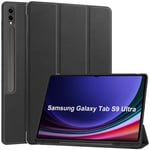 Samsung Galaxy Tab S9 Ultra X910    Tri-Fold PU Case    Black