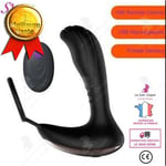 LCC® Kraftfull Vibrerande Prostata Stimulator + Penisring Cockring 7 Frequency Vibrator Sexleksak Män Par (svart)