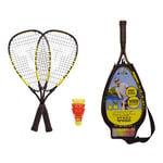 Talbot Torro Talbot-Torro Speed-Badminton Set SPEED 4400, 2 raquettes en aluminium 54,5cm, 3 volants résistants au vent, sac 3/4, jaune-noir, 490114