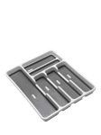 ADDIS Anti-Slip Drawer Organiser, White/Grey