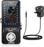 Guitar Loop Pedal 9 Slots with Power Supply - Unlimited Overdubs, 40 Min Record