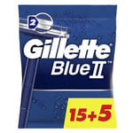 Soins visage Gillette  Lame de rasoir jetable BLUE II 20 u