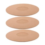 3Pcs Cork Turntable Mat Record Players Cork Turntable Mat Record Anti-Static Mat