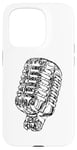 Coque pour iPhone 15 Pro Classic Retro Vocal Microphone Vintage