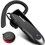 New bee Main Libre Bluetooth Oreillette, Casque sans Fil Bluetooth avec Microphone 60 Jours en Veille Casque Mains Libres avec Microphone Casque pour iPhone Samsung, HTC, LG, Sony, PC (Noir)