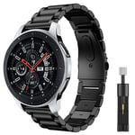 (Itsetestausleveys 20mmMusta ja työkalu)22mm metallihihna Samsung Galaxy Watch 3:lle Huawei Gt2/amazfit Gtr ruostumattomasta teräksestä valmistettu rannekoru 20 mm Samsung Watch 4:lle - kellon rannekkeet