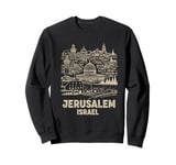 Jerusalem Israel Skyline Souvenirs Jewish Israeli Men Women Sweatshirt