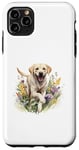 Coque pour iPhone 11 Pro Max Labrador Retriever Floral Wildflower Dog