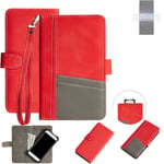 Waleltcase for Sony Xperia PRO-I red + gray protective cover case bookstyle Hül