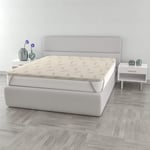 Italian Bed Linen sur-Matelas INES, 98 % Polyester + 2 % Filament de cuivre, 180 x 200 cm