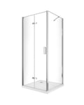 Douche pliante avec ouverture vers l'interieur et un paroi fixe H. 190 - 65-67,5 Fixe - 87,5-90 Porte