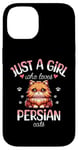 Coque pour iPhone 14 Fille Qui Aime Les Chats Persans Adore Chat Persan