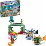 LEGO® 21180 Minecraft The Battle of the Guardians, Undervattensäventyrset, Byggleksak för barn +8 år och Mobs minifigurer