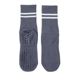 Grip Sock Yoga Sock Pilates Sock Halkfria strumpor med grepp för kvinnor Dark Gray One Size