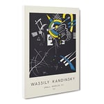 Small Worlds Vii By Wassily Kandinsky Exhibition Museum Painting Canvas Wall Art Print Ready to Hang, Framed Picture for Living Room Bedroom Home Office Décor, 20x14 Inch (50x35 cm)