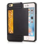 IPhone SE etc. cover med en kortholder - Sort