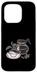 Coque pour iPhone 15 Pro Tasse à café et cafetière graphique