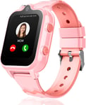 Montre Connectee Enfant Gps 4g Montre Intelligenteavec Appel Enfant Wlan Appel Video Sos Mode Classe Notification De Vibration Preuve De L'eau(Rose)