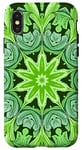 iPhone X/XS Ailanthus Leaves Pattern Design Cut Out Lime And Tea Case