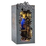 Rolife Book Nook Kit Magic House Puzzle 3D Maquette en Bois à Construire Construction Adulte Booknook Kits pour Étagère Serre-Livres Décor avec LED Lumières Cadeau de Noël