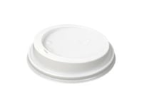 Drikkelåg Plast Ø90xh20mm Til Kaffebæger Hvid,10 Ps X 100 Stk/Krt