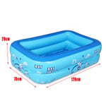 Piscine carrée gonflable pour enfants,baignoire extérieure pour bébé et enfant,120cm,2 ou 3 couches - Type 2 Layers