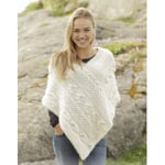 Snow Beads by DROPS Design - Poncho Strikkeoppskrift str. S - XXXL - XX-Large/XXX-Large