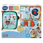 VTech - Kit Apprenti Docteur Électronique, Mallette Docteur avec Tablette Enfant Interactive et Jeux Éducatifs, 16 Pièces et Accessoires de Jeu, Cadeau Enfant de 2 Ans à 5 Ans - Contenu en Français