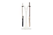 Ruach GS-2 Dual Bass, Acoustic and Electric Wooden Guitar Stand - White