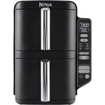 Ninja - unknown Double Stack Air Fryer, Friteuse verticale sans huile à 2 tiroirs, 4 niveaux cuisson, 2 tiroirs et 2 grilles, design compact,